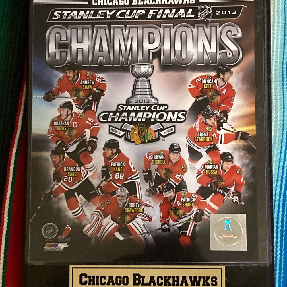 Chicago Blackhawks 2013 Stanley Cup Champs Commemorative Photo Plaque, NEW